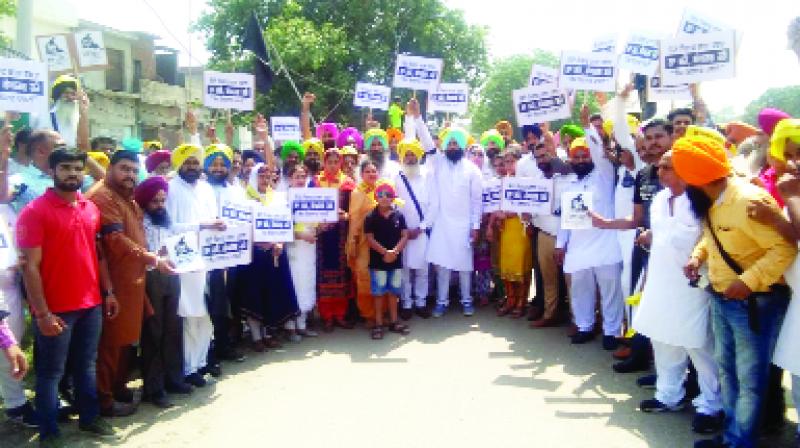 Simranjit Singh Bains During Rally Simranjit Singh Bains During Rally