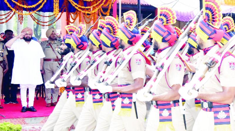Chief Minister Capt. Amarinder Singh During Passing Out Parade of the Constables Chief Minister Capt. Amarinder Singh During Passing Out Parade of the Constables