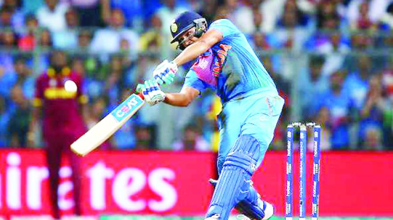 Rohit Sharma During Shot In match Rohit Sharma During Shot In match