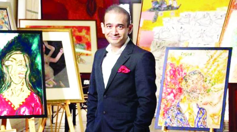Nirav Modi With Priceless Paintings Nirav Modi With Priceless Paintings