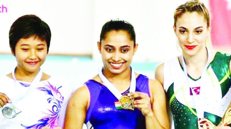 Dipa Karmakar With Gold Medal Dipa Karmakar With Gold Medal