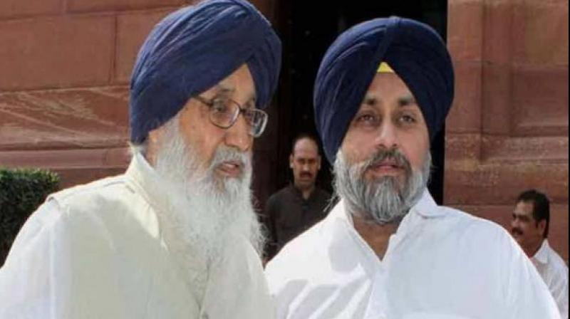 Parkash Badal With Sukhbir Badal