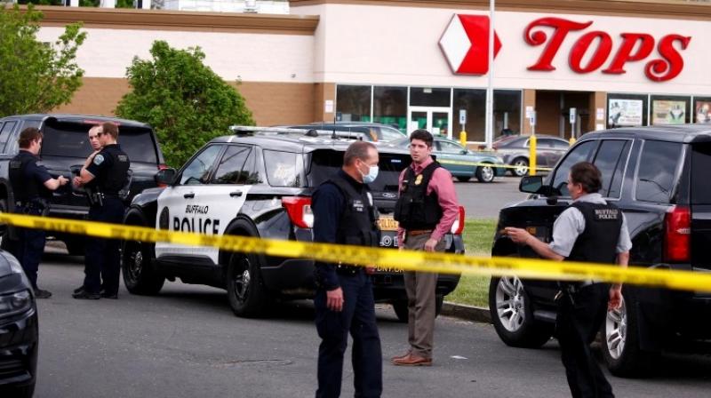 Firing at a New York supermarket Firing at a New York supermarket
