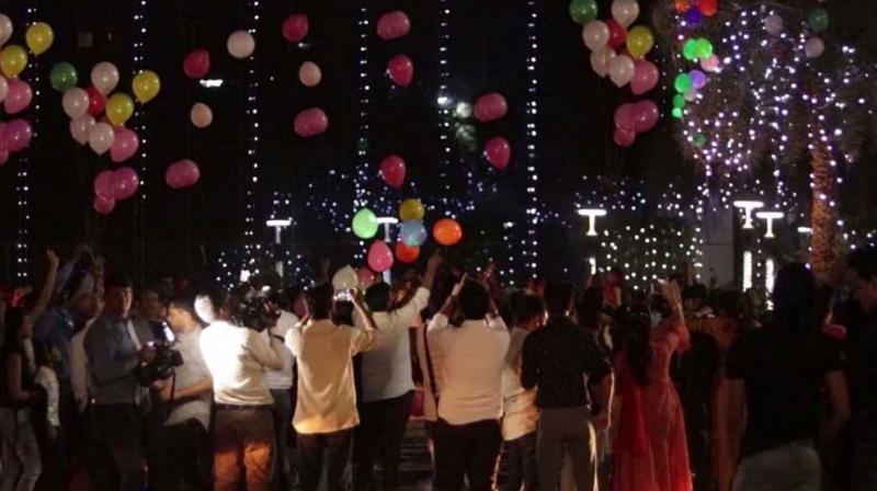 Diwali celebrations with LED Balloons