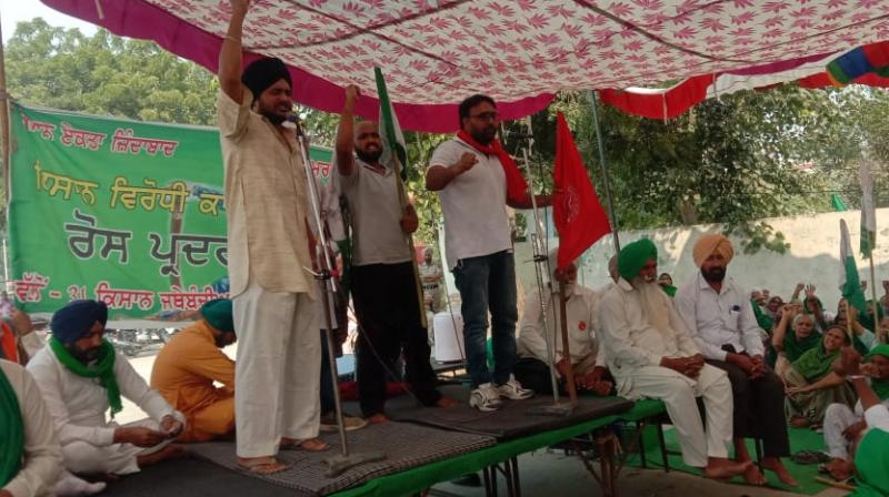 Dharna in Sangrur Dharna in Sangrur
