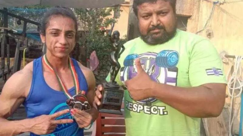 Jharkhand's first lady body builder, Madhavi Jharkhand's first lady body builder, Madhavi