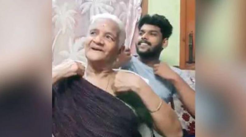 adorable grandmother grandson tiktok video on kolaveri di goes viral