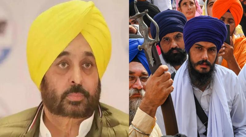 CM Bhagwant Singh Mann, Amritpal Singh 