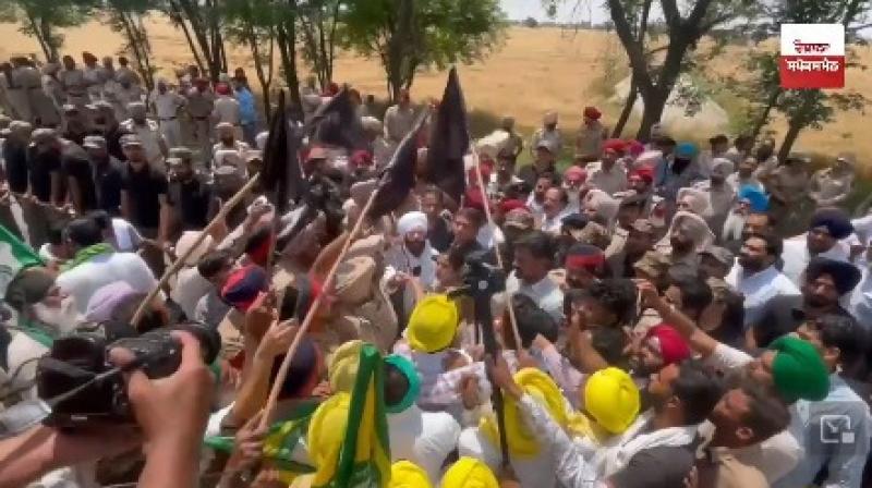 Farmers Protest against BJP candidate Hans Raj Hans Farmers Protest against BJP candidate Hans Raj Hans