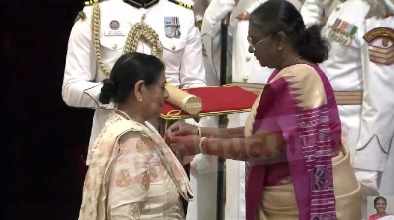 Punjabi actress Nirmal Rishi received Padma Shri Award Punjabi actress Nirmal Rishi received Padma Shri Award