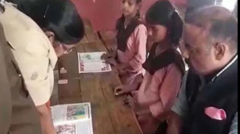 Uttar pradesh english teacher fails read lines language