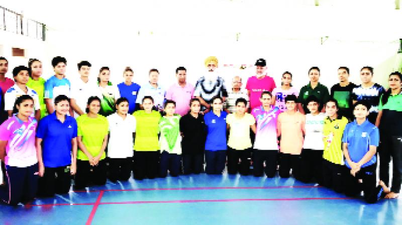 Indian Handball Team Players With Paramvir Singh