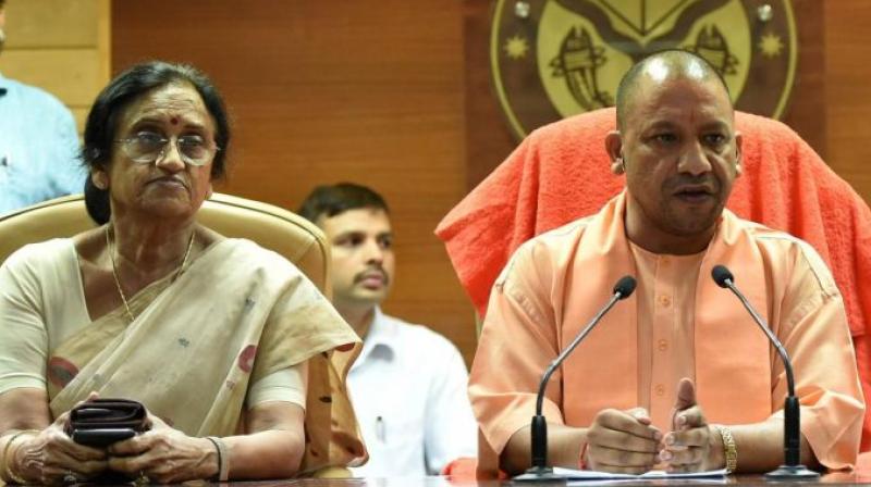Yogi Adityanath and Rita Bahuguna Joshi Yogi Adityanath and Rita Bahuguna Joshi