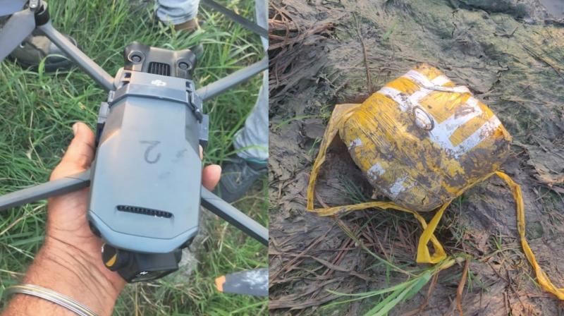 Heroin dropped by Pakistani drone recovered near Border Heroin dropped by Pakistani drone recovered near Border