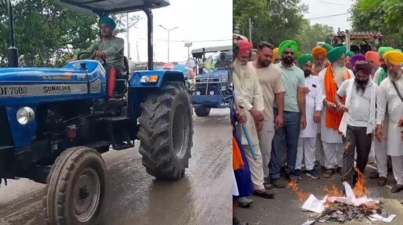 Farmers Tractor march in Gurdaspur Farmers Tractor march in Gurdaspur