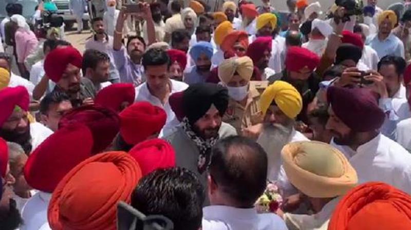 Navjot Sidhu arrives Morinda Navjot Sidhu arrives Morinda