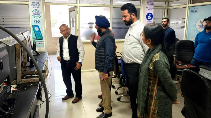CEO Sibin C Visits State Level Media Monitoring Cell News in punjabi CEO Sibin C Visits State Level Media Monitoring Cell News in punjabi