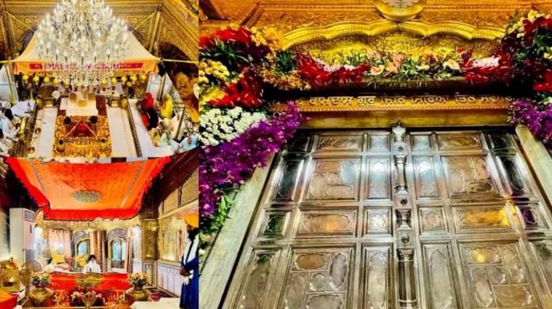 Shri Harmandir Sahib is decorated with foreign flowers on Prakash Purab of Shri Guru Granth Sahib Ji tomorrow Shri Harmandir Sahib is decorated with foreign flowers on Prakash Purab of Shri Guru Granth Sahib Ji tomorrow