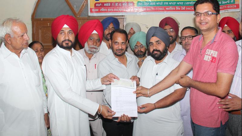 Minister Charanjeet Singh Channi in Morinda Minister Charanjeet Singh Channi in Morinda