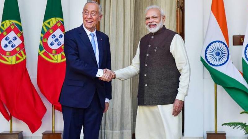 Portugal President with Modi Portugal President with Modi