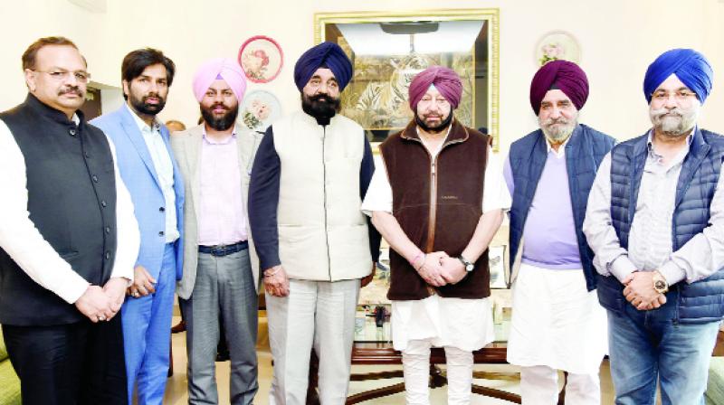 Punjab Chief Minister Capt. Amarinder Singh During meeting with owners of private sugar mills