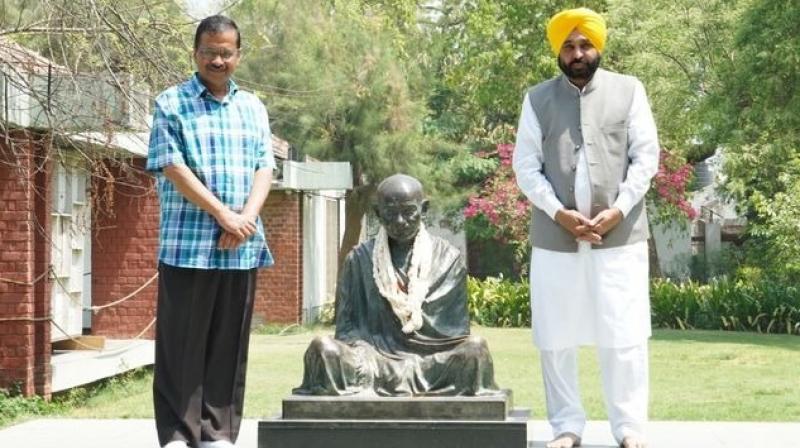 Arvind Kejriwal, Bhagwant Mann Arvind Kejriwal, Bhagwant Mann