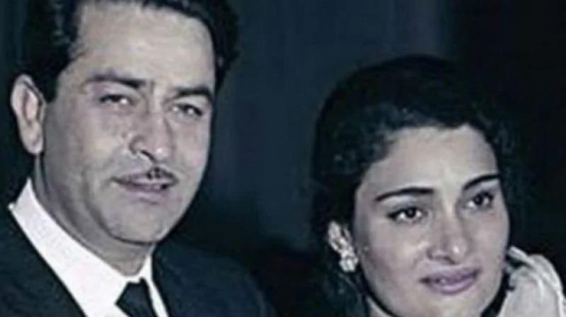 Krishna Raj Kapoor With Husband Late. Raj Kapoor