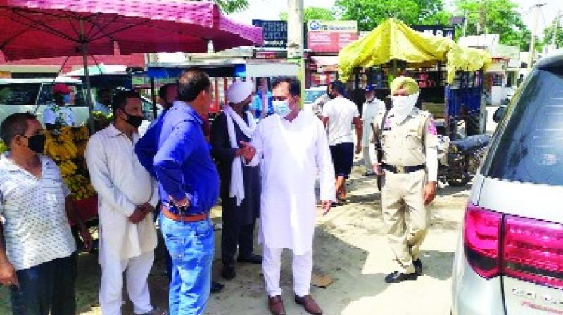 Dr. raj state visited Chabewal Bazaar Dr. raj state visited Chabewal Bazaar