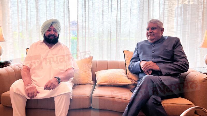 Vice President Jagdeep Dhankhar met Captain Amarinder