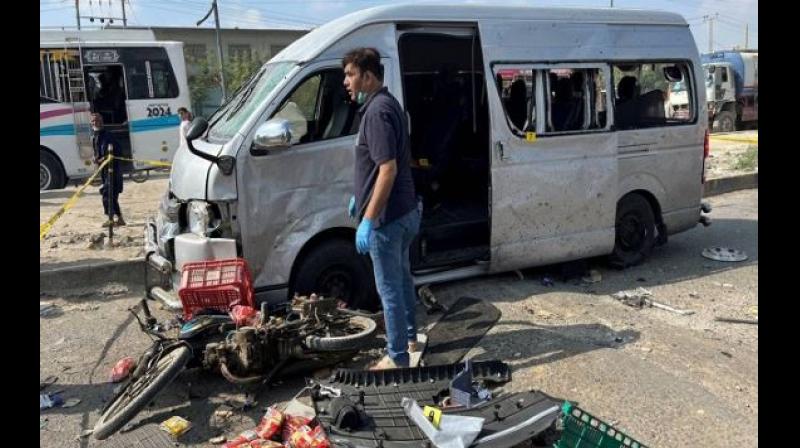 Pakistan school van open fire Pakistan school van open fire