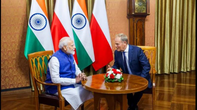 PM Modi meeting with PM of poland PM Modi meeting with PM of poland