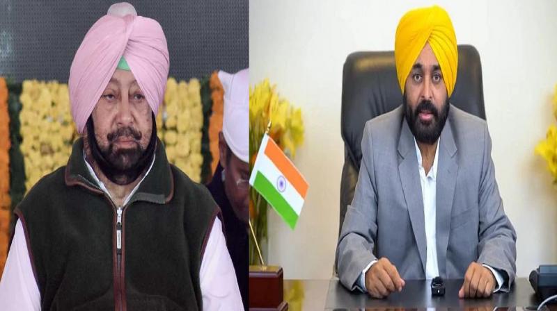 captain Amarinder Singh, Bhagwant Mann 