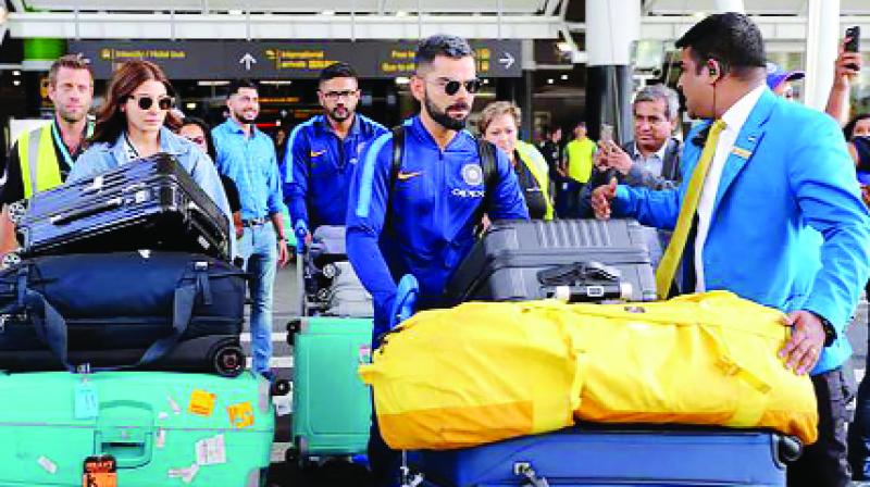 Indian cricket team arrived in Auckland Indian cricket team arrived in Auckland