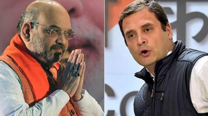 Amit Shah and Rahul Gandhi 