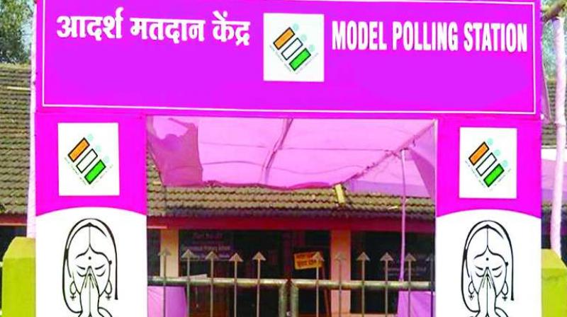 Pink voting stations Pink voting stations
