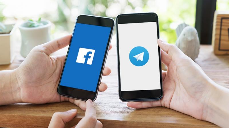 Facebook and Telegram Facebook and Telegram