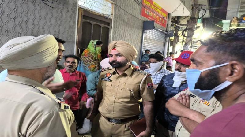 Police party investigating Police party investigating