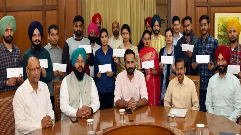 Meet Hayer handed over appointment letters to 13 newly appointed candidates Meet Hayer handed over appointment letters to 13 newly appointed candidates