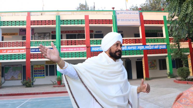 Charanjit Singh Channi visited school in his maternal village Makdona Kalan