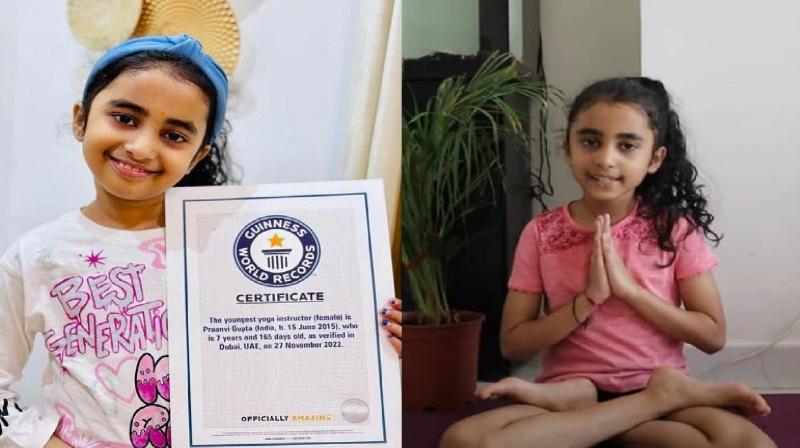 7-year-old girl becomes world's youngest yoga teacher