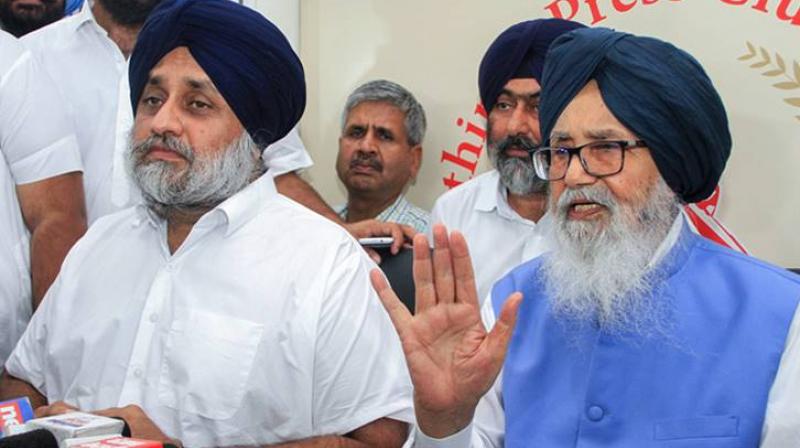 Parkash Badal With Sukhbir Badal