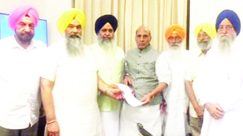 SGPC delegation meet Rajnath meeting  Rajnath Singh