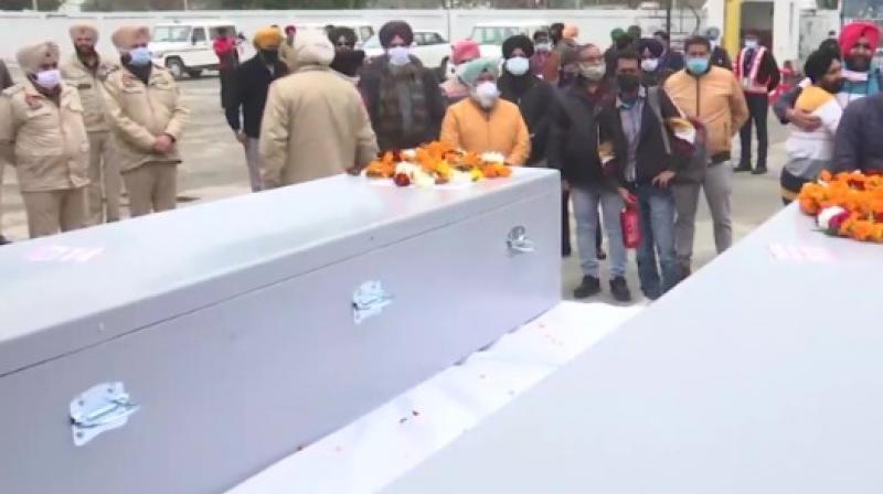 Bodies of two Punjabis killed in Abu Dhabi blast reach Amritsar Bodies of two Punjabis killed in Abu Dhabi blast reach Amritsar