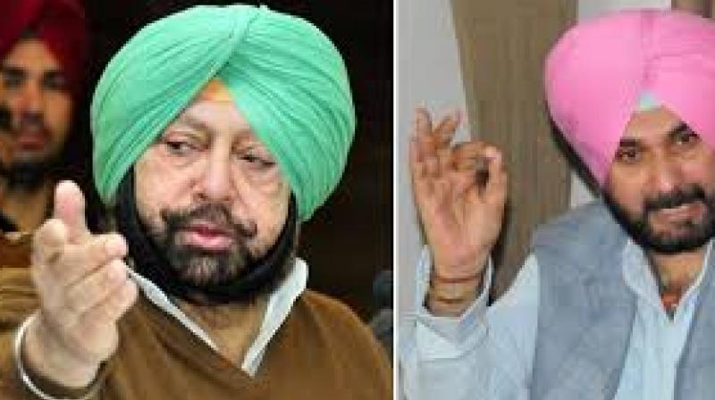 CM Amrinder and Navjot singh sidhu CM Amrinder and Navjot singh sidhu