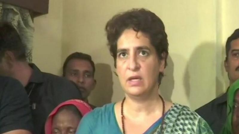 sonbhdra murder case priyanka gandhi meets up shootout victims ends dharna