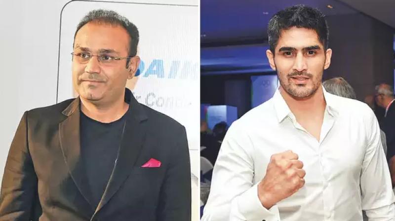 Virender Sehwag & Vijender Singh