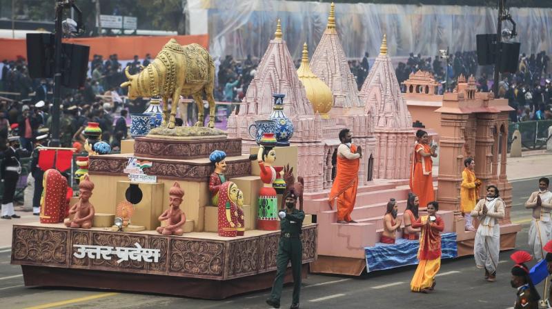 Cultural of Kashi Vishwanath corridor in Varanasi at the Republic Day parade Cultural of Kashi Vishwanath corridor in Varanasi at the Republic Day parade