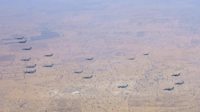 Fly-past of 75 aircraft on Republic Day