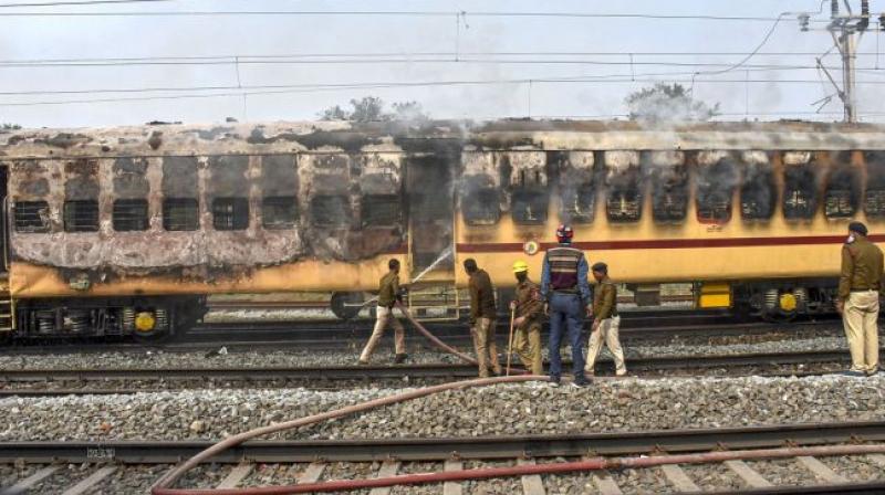 Train Set On Fire In Bihar Over Railways Exam