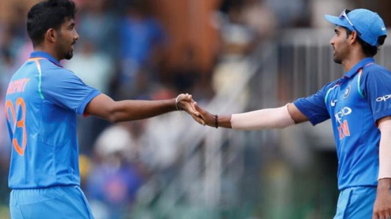 jaspreet bumrah and bhuvneswar kumar jaspreet bumrah and bhuvneswar kumar